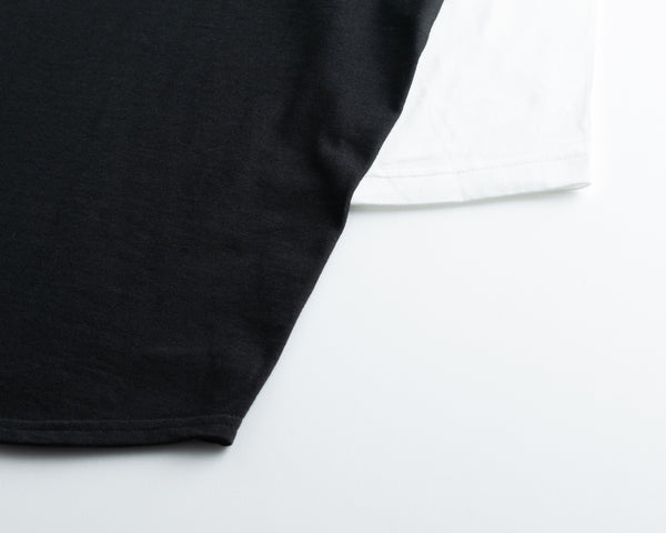 マッスルグリル BOXロゴ ラグランTシャツ・ブラック&ホワイト