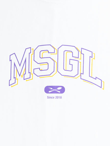 マッスルグリル MSGLカレッジロゴTシャツ・ホワイト