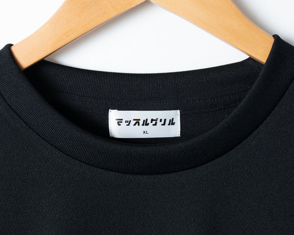 マッスルグリル オリジナルロゴメッシュTシャツ・ブラック